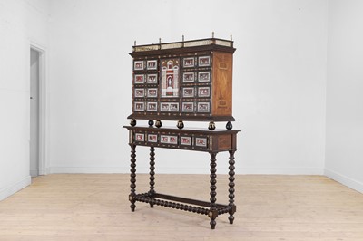 Lot 460 - A baroque rosewood and ebonised cabinet on stand