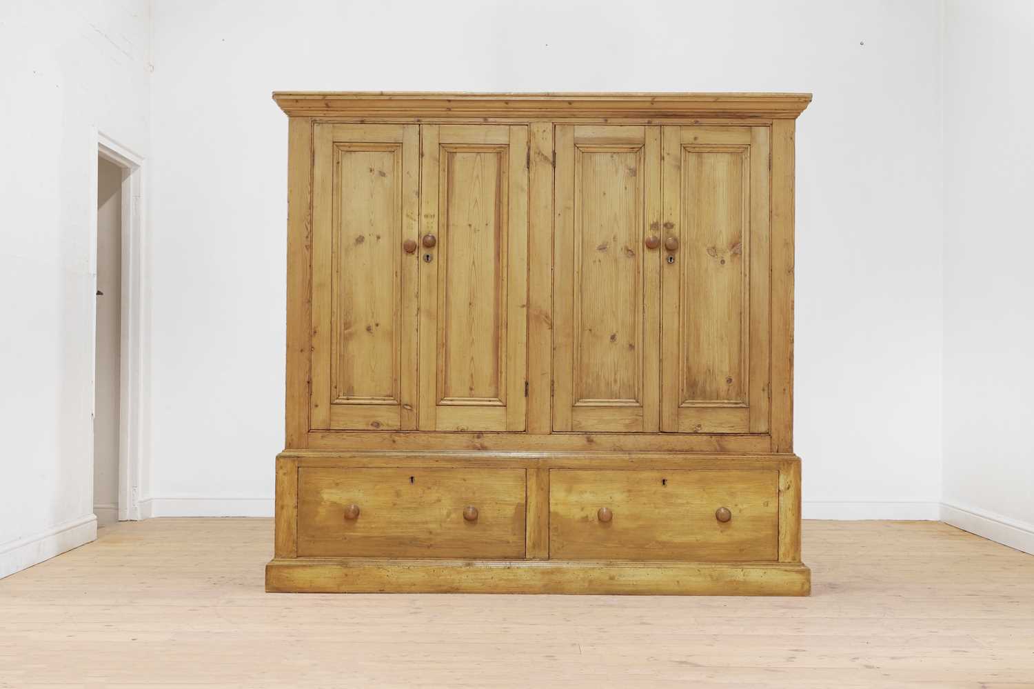 Lot 658 - A pine housekeeper's cupboard