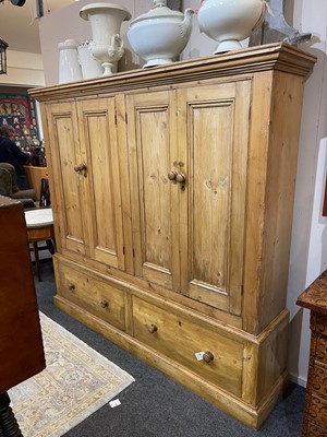 Lot 658 - A pine housekeeper's cupboard