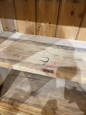 Lot 658 - A pine housekeeper's cupboard
