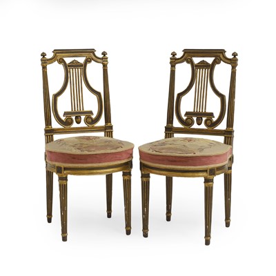 Lot 373 - A pair of giltwood side chairs