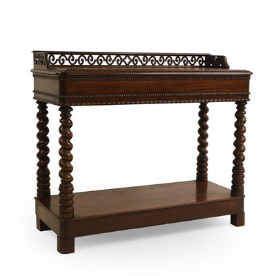 Lot 377 - A Victorian rosewood console table