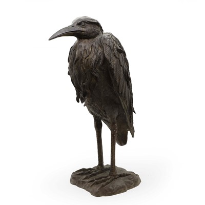 Lot 219 - A large bronze stork