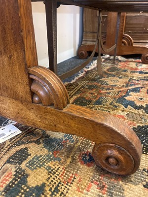 Lot 67 - A Victorian golden oak side table