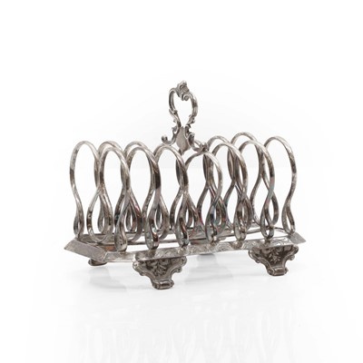 Lot 10 - A Victorian six division toast rack