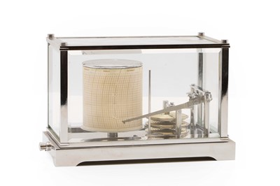 Lot 255 - A chrome mounted barograph