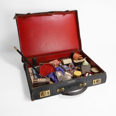 Lot 113 - A travelling magician's suitcase