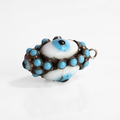 Lot 2 - An enamelled Evil Eye pendant
