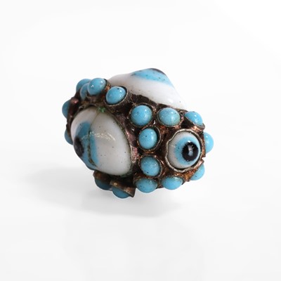 Lot 2 - An enamelled Evil Eye pendant