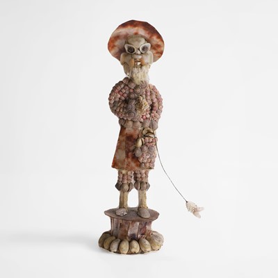 Lot 20 - A shellwork figure
