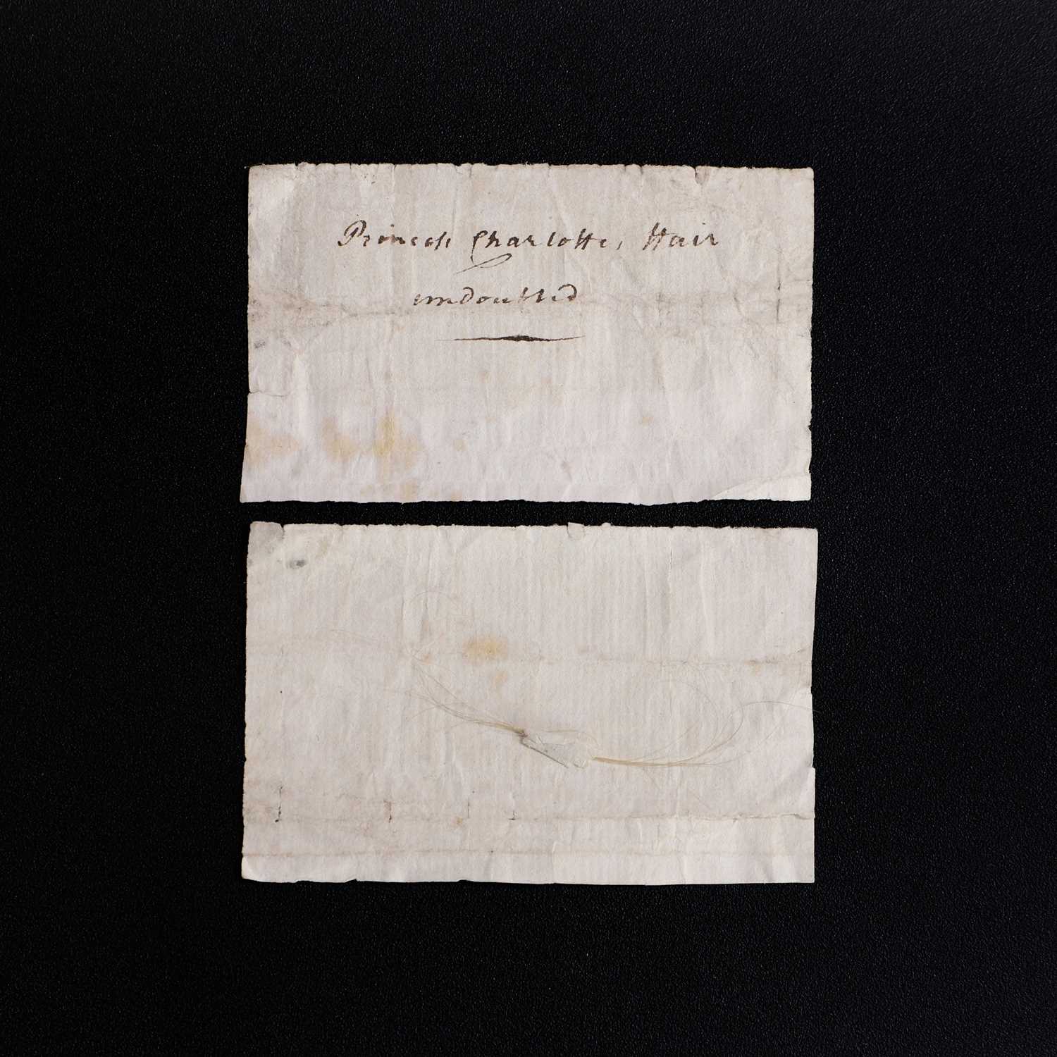 Lot 225 - A locket of hair from Princess Charlotte of Wales (1796-1817)