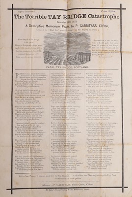 Lot 65 - 'The Terrible Tay Bridge Catastrophe' broadsheet