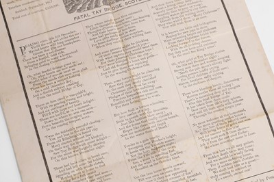 Lot 65 - 'The Terrible Tay Bridge Catastrophe' broadsheet