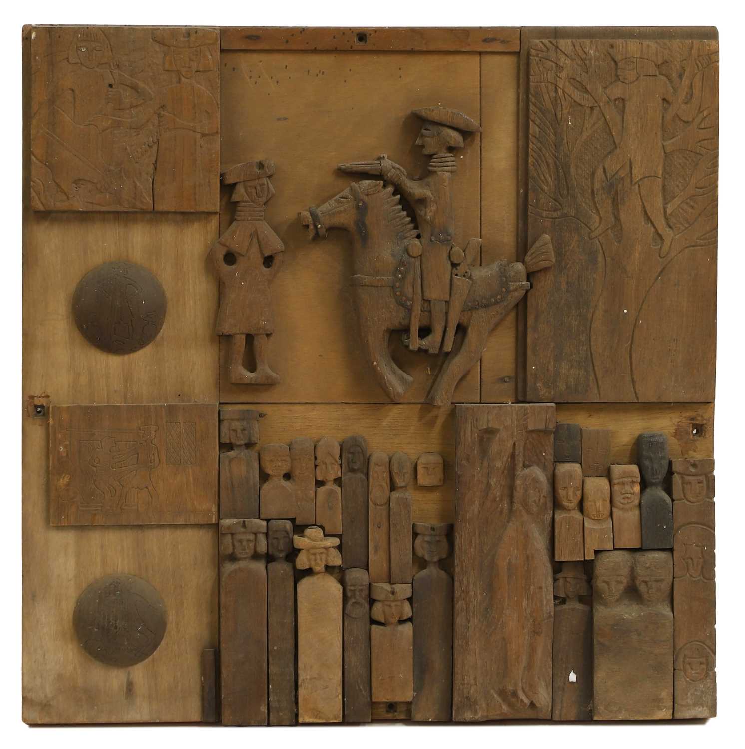 Lot 39 - Folk Art Interest: A Dick Turpin carved panel