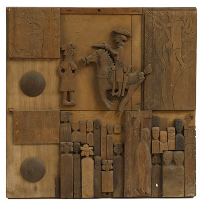 Lot 39 - Folk Art Interest: A Dick Turpin carved panel