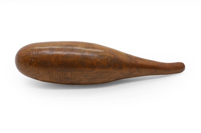 Lot 270 - A Napoleonic scrimshaw gourd