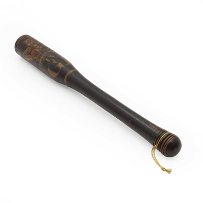 Lot 442 - A George IV turned and painted truncheon