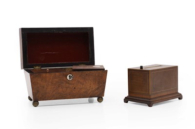 Lot 266 - A George III mahogany tea caddy