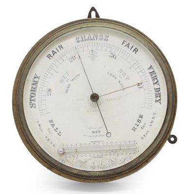 Lot 203 - J White, Glasgow, an Aneroid barometer