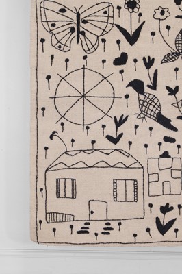 Lot 678 - A flat-weave wool rug