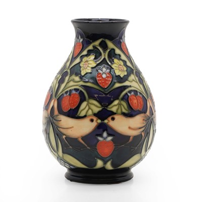 Lot 156 - A Moorcroft 'Strawberry Thief' vase