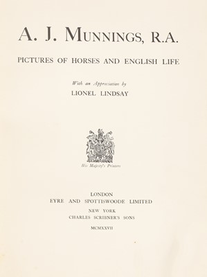Lot 410 - MUNNINGS (Alfred James).- SIGNED LIMITED EDITION