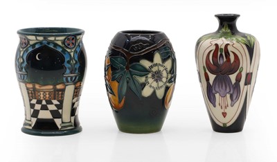 Lot 78 - A group of three Moorcroft pottery vases