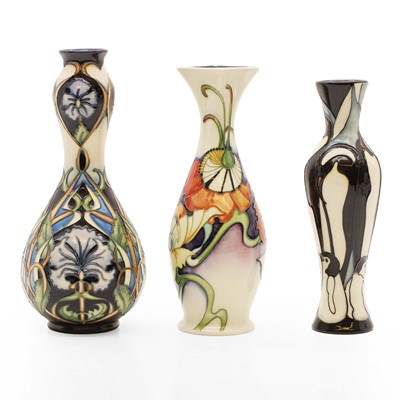 Lot 99 - Three Moorcroft pottery vases