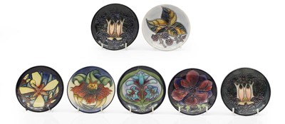 Lot 90 - A group of seven Moorcroft pottery dishes