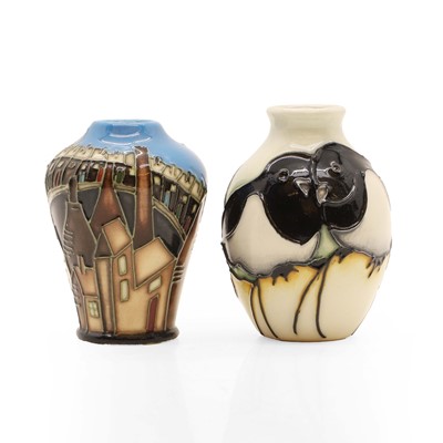 Lot 88 - Two miniature Moorcroft pottery vases