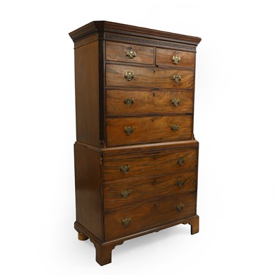 Lot 404 - A George III mahogany chest on chest