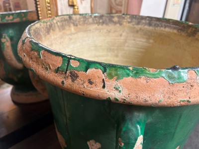 Lot 615 - A glazed terracotta urn