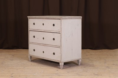 Lot 56 - A Gustavian-style painted pine chest of drawers