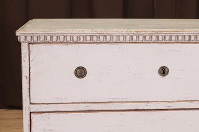 Lot 56 - A Gustavian-style painted pine chest of drawers