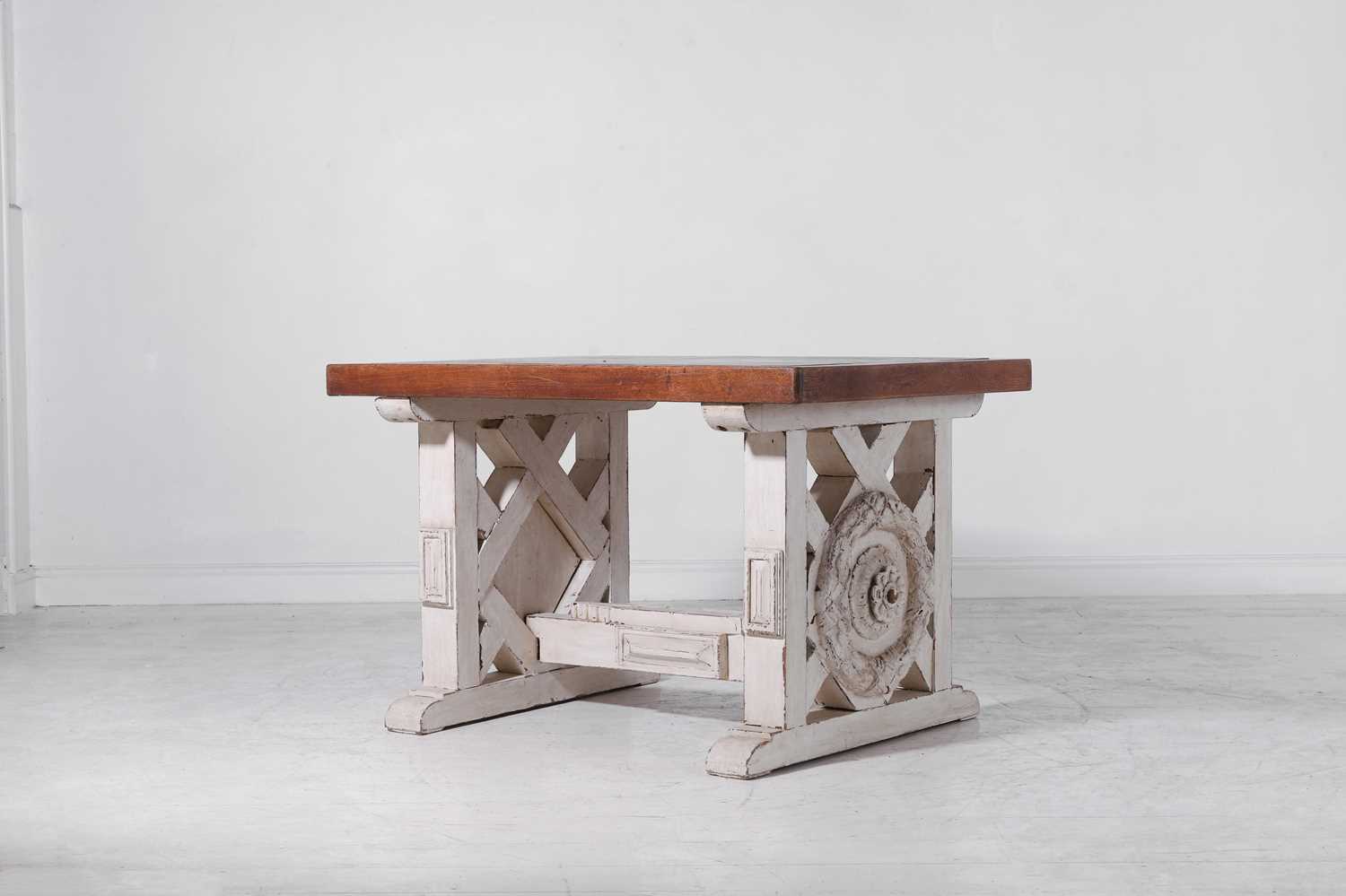 Lot 266 - A neoclassical oak centre table