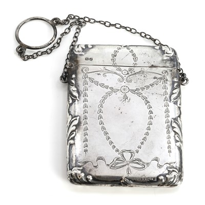 Lot 53 - An Edwardian silver card case