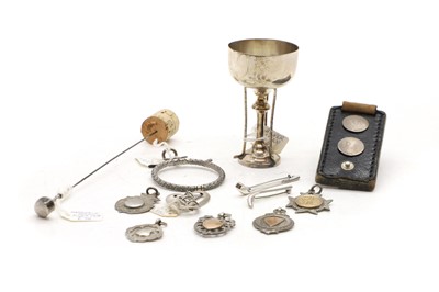 Lot 26 - A collection of silver novelty items