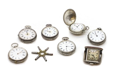 Lot 35 - A group of silver pocket watches