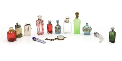 Lot 42 - A collection of glass scent bottles