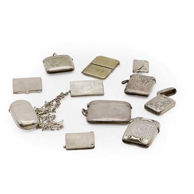 Lot 6 - A collection of silver vesta cases