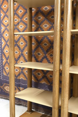 Lot 631 - A pair of tall painted open shelves