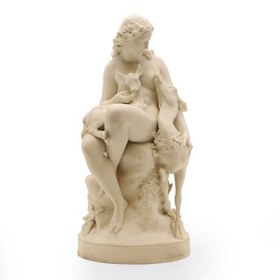 Lot 124 - A Parian ware figural group