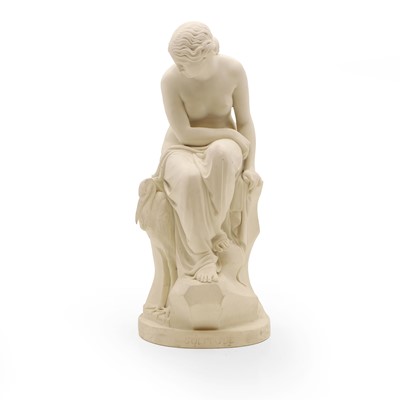 Lot 123 - A Parian ware figural group