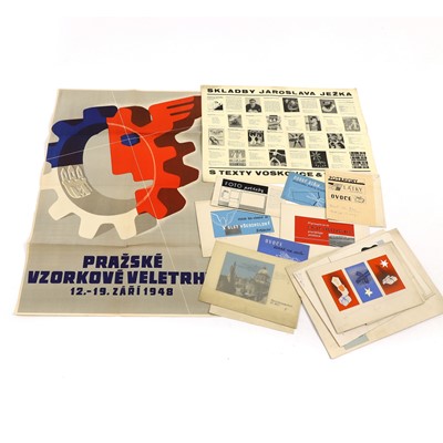 Lot 61 - A collection of Czech avant-garde designs and ephemera