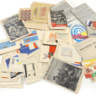 Lot 61 - A collection of Czech avant-garde designs and ephemera
