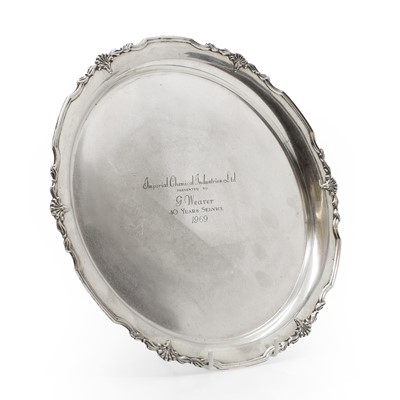 Lot 22 - A silver salver