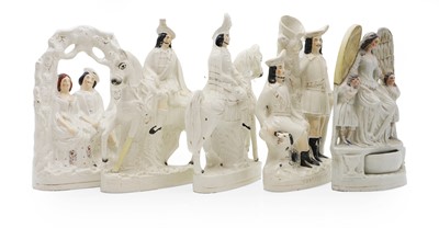 Lot 109 - A collection of five Staffordshire figure groups