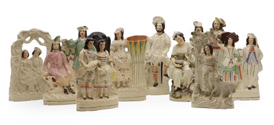 Lot 113 - Ten Staffordshire figure groups