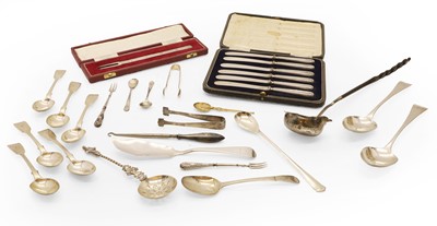 Lot 30 - A collection of silver flatware