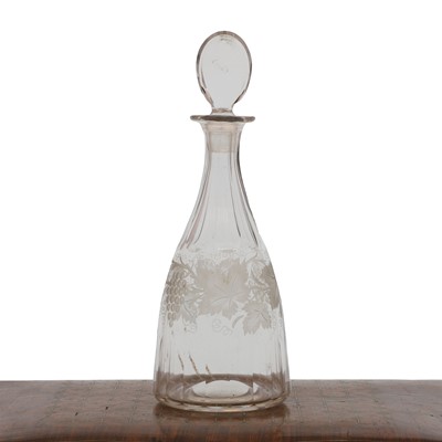 Lot 185 - An etched glass decanter